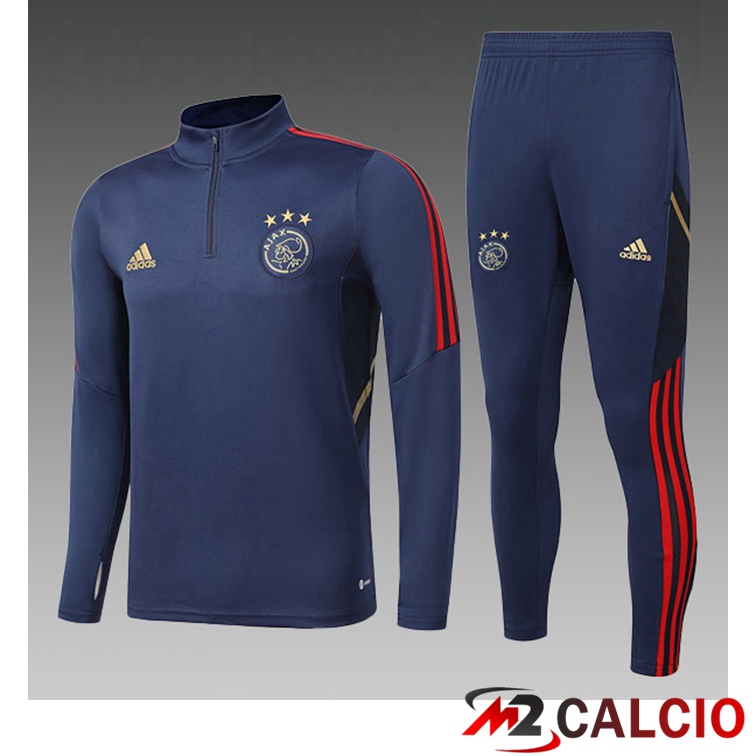 Maglie Calcio Personalizzate,Tute Calcio Squadre,Maglia Nazionale Italiana Calcio | Tuta Calcio AFC Ajax Bambino Blu Royal 2022/2023