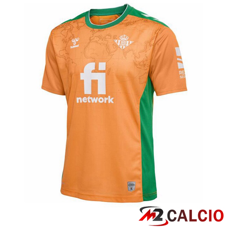 Maglie Calcio Personalizzate,Tute Calcio Squadre,Maglia Nazionale Italiana Calcio | Maglie Calcio Real Betis Terza Arancione 2022/2023