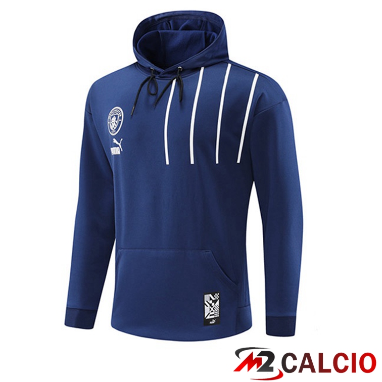 Maglie Calcio Personalizzate,Tute Calcio Squadre,Maglia Nazionale Italiana Calcio | Felpa Con Cappuccio Manchester City Blu Royal 2022/2023