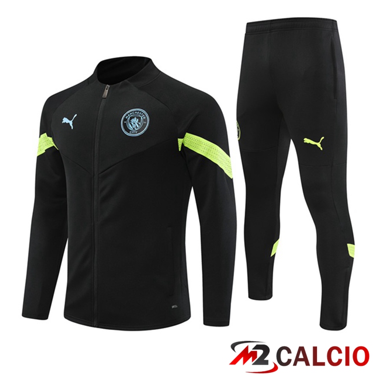 Maglie Calcio Personalizzate,Tute Calcio Squadre,Maglia Nazionale Italiana Calcio | Insieme Tuta Calcio - Giacca Manchester City Nero 2022/2023