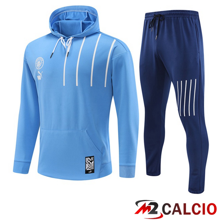 Maglie Calcio Personalizzate,Tute Calcio Squadre,Maglia Nazionale Italiana Calcio | Insieme Giacca Con Cappuccio Tuta Manchester City Blu 2022/2023