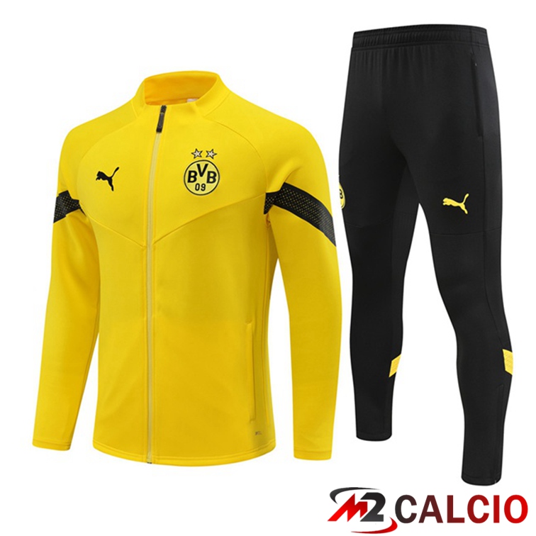 Maglie Calcio Personalizzate,Tute Calcio Squadre,Maglia Nazionale Italiana Calcio | Insieme Tuta Calcio - Giacca Dortmund BVB Giallo 2022/2023