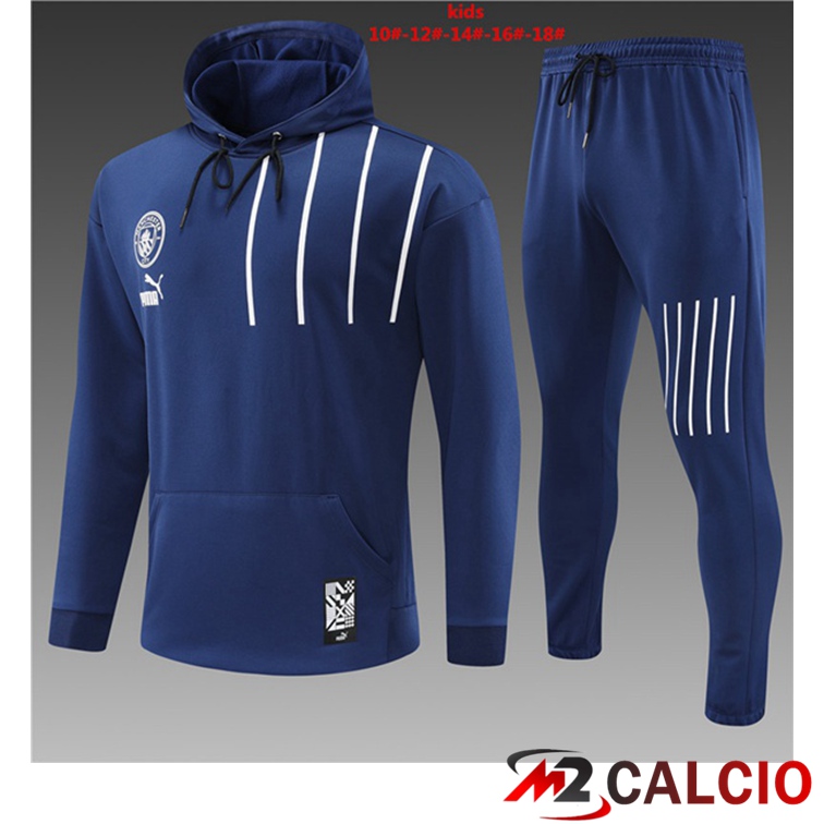 Maglie Calcio Personalizzate,Tute Calcio Squadre,Maglia Nazionale Italiana Calcio | Insieme Giacca Con Cappuccio Tuta Manchester City Bambino Blu Royal 2022/2023