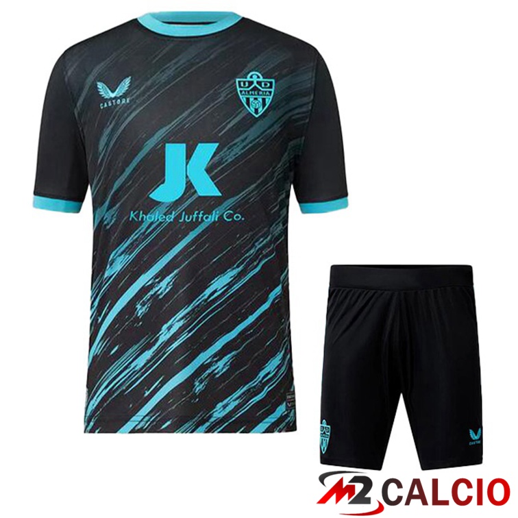 Maglie Calcio Personalizzate,Tute Calcio Squadre,Maglia Nazionale Italiana Calcio | Maglie Calcio UD Almeria Bambino Seconda Nero Blu 2022/2023