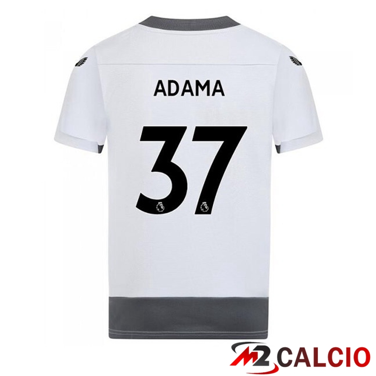Maglie Calcio Personalizzate,Tute Calcio Squadre,Maglia Nazionale Italiana Calcio | Maglie Calcio Wolves (ADAMA 37) Terza Bianco Grigio 2022/2023