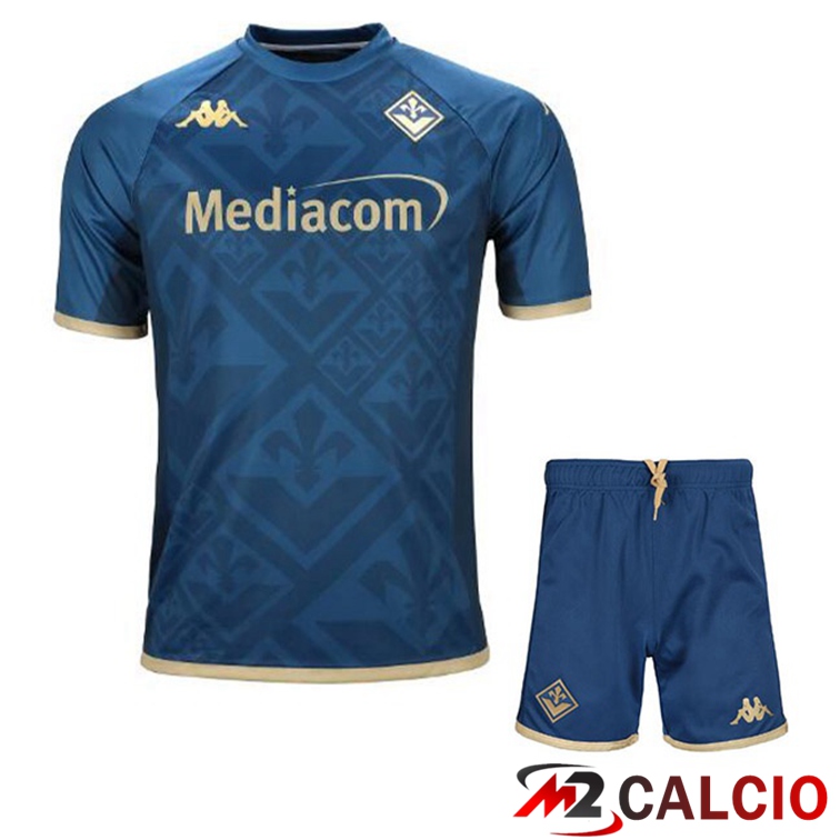 Maglie Calcio Personalizzate,Tute Calcio Squadre,Maglia Nazionale Italiana Calcio | Maglie Calcio ACF Fiorentina Bambino Terza Blu Royal 2022/2023