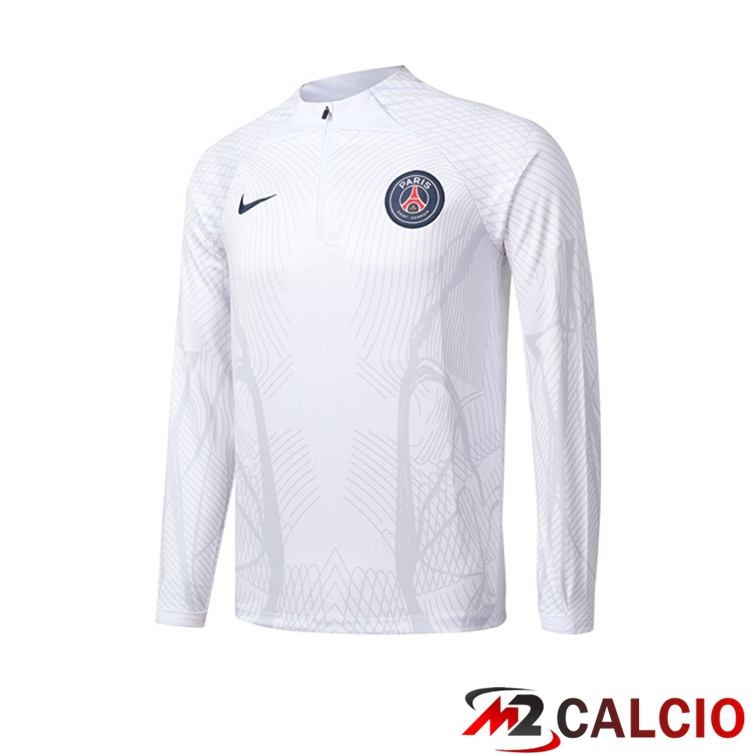 Maglie Calcio Personalizzate,Tute Calcio Squadre,Maglia Nazionale Italiana Calcio | Felpe Allenamento Paris PSG Bianco 2022/2023