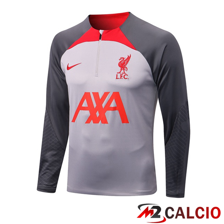 Maglie Calcio Personalizzate,Tute Calcio Squadre,Maglia Nazionale Italiana Calcio | Felpe Allenamento FC Liverpool Grigio 2022/2023