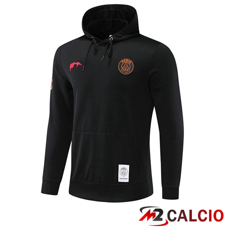 Maglie Calcio Personalizzate,Tute Calcio Squadre,Maglia Nazionale Italiana Calcio | Felpa Con Cappuccio Paris PSG Nero 2022/2023