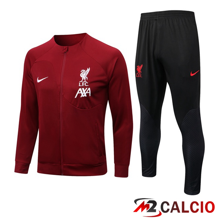 Maglie Calcio Personalizzate,Tute Calcio Squadre,Maglia Nazionale Italiana Calcio | Insieme Tuta Calcio - Giacca FC Liverpool Rosso 2022/2023