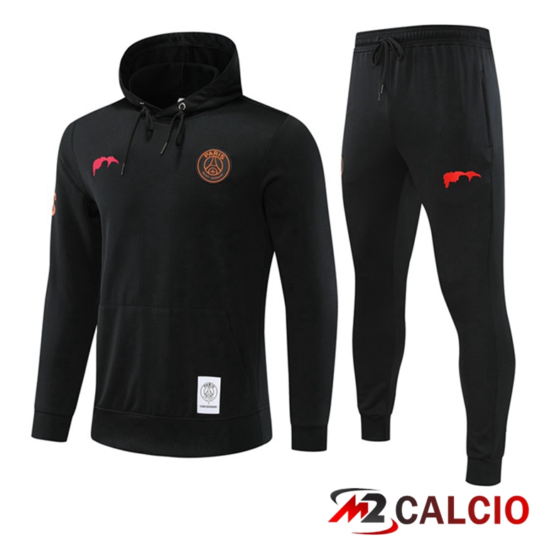 Maglie Calcio Personalizzate,Tute Calcio Squadre,Maglia Nazionale Italiana Calcio | Insieme Giacca Con Cappuccio Tuta Paris PSG Nero 2022/2023
