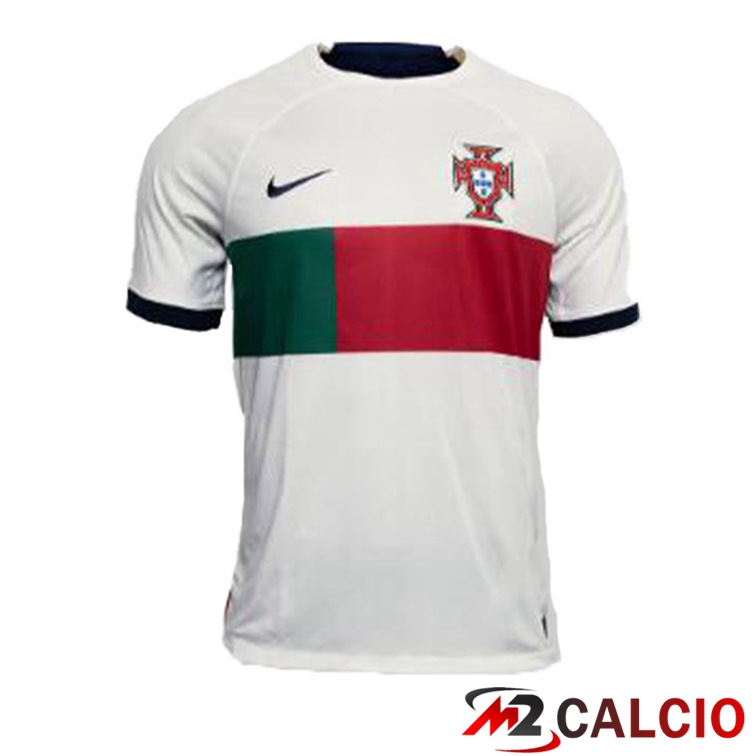 Maglie Calcio Personalizzate,Tute Calcio Squadre,Maglia Nazionale Italiana Calcio | Maglie Calcio Portogallo Donna Seconda Bianco Rosso 2022/2023