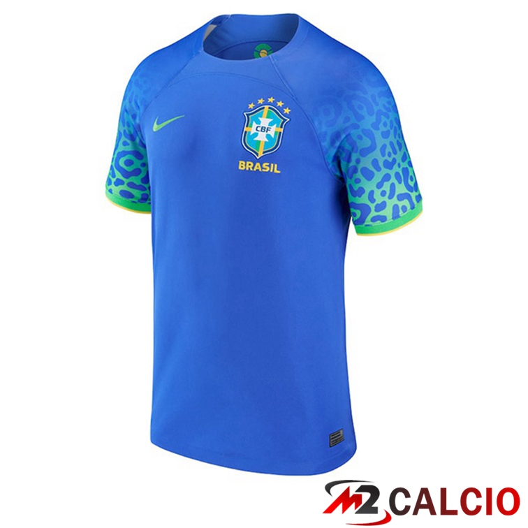 Maglie Calcio Personalizzate,Tute Calcio Squadre,Maglia Nazionale Italiana Calcio | Maglie Calcio Brasile Donna Seconda Blu 2022/2023
