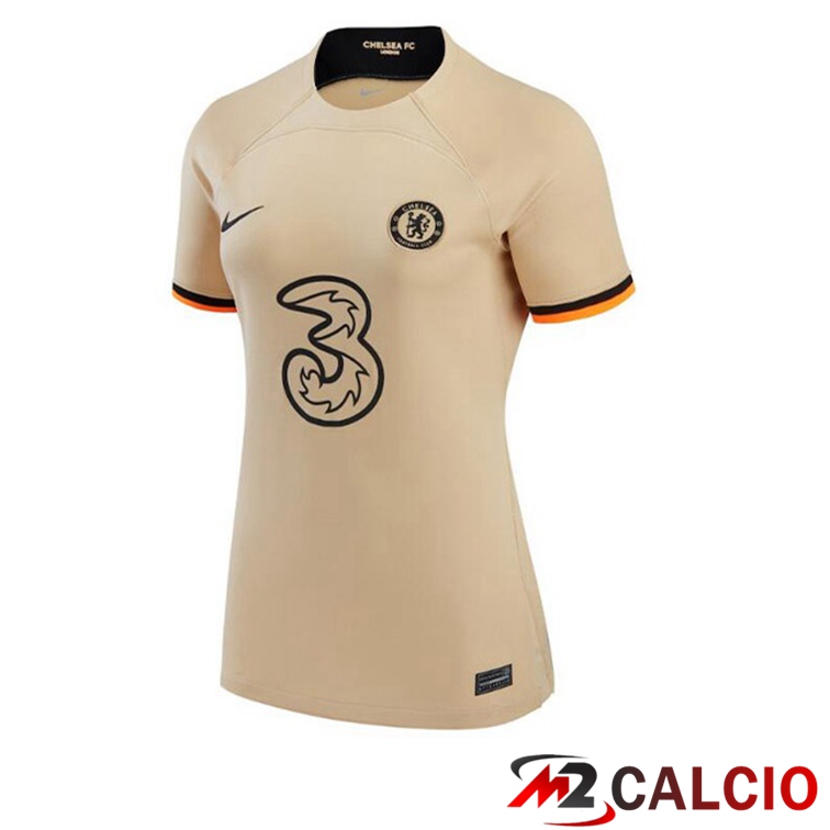 Maglie Calcio Personalizzate,Tute Calcio Squadre,Maglia Nazionale Italiana Calcio | Maglie Calcio FC Chelsea Donna Terza Marrone 2022/2023