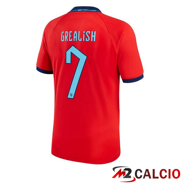 Maglie Calcio Personalizzate,Tute Calcio Squadre,Maglia Nazionale Italiana Calcio | Maglie Calcio Inghilterra (GREALISH 7) Seconda Rosso Coppa Del Mondo 2022