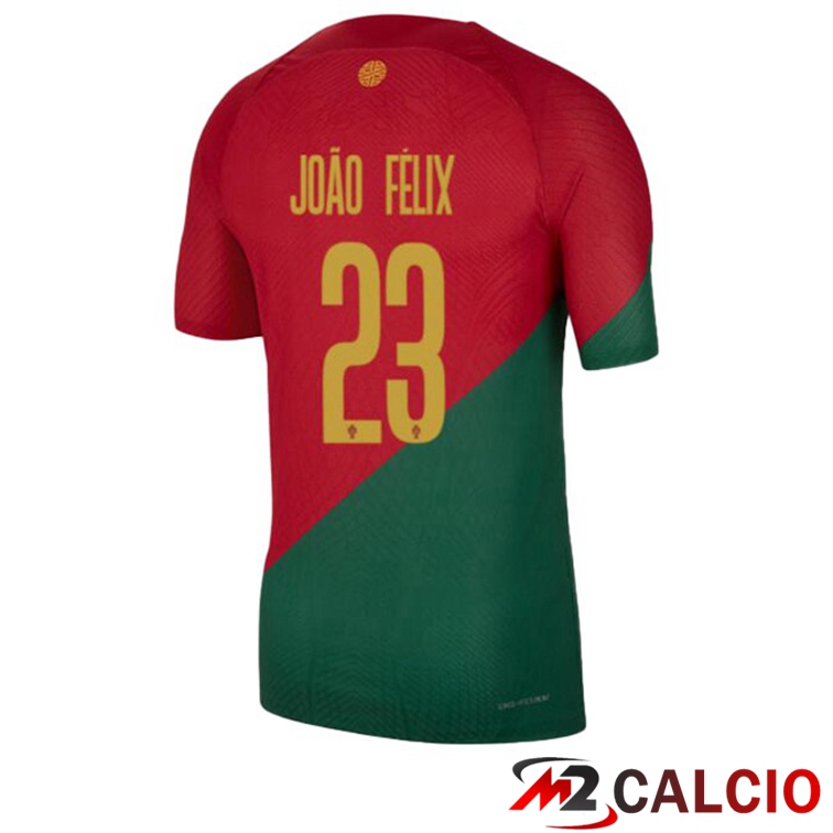 Maglie Calcio Personalizzate,Tute Calcio Squadre,Maglia Nazionale Italiana Calcio | Maglie Calcio Portogallo (JOÃO FÉLIX 23) Prima Rosso Verde Coppa Del Mondo 2022