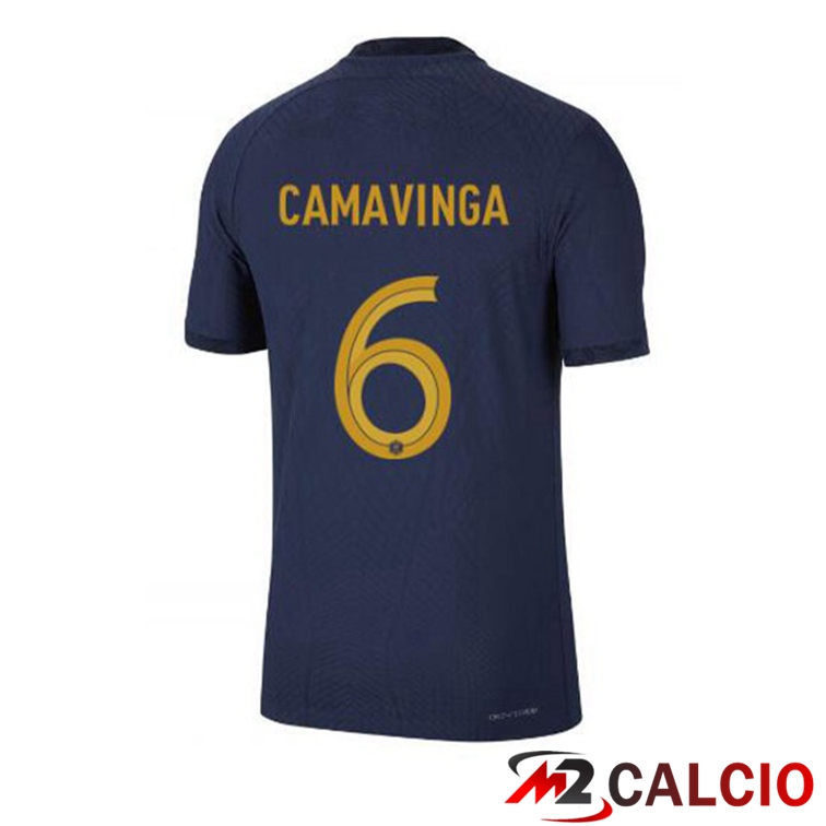Maglie Calcio Personalizzate,Tute Calcio Squadre,Maglia Nazionale Italiana Calcio | Maglie Calcio Francia (CAMAVINGA 6) Prima Blu Royal Coppa Del Mondo 2022