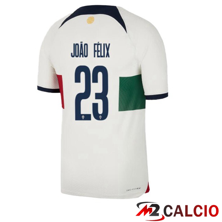 Maglie Calcio Personalizzate,Tute Calcio Squadre,Maglia Nazionale Italiana Calcio | Maglie Calcio Portogallo (JOÃO FÉLIX 23) Seconda Bianco Rosso 2022/2023
