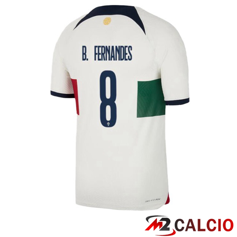Maglie Calcio Personalizzate,Tute Calcio Squadre,Maglia Nazionale Italiana Calcio | Maglie Calcio Portogallo (J. MOUTINHO 8) Seconda Bianco Rosso 2022/2023