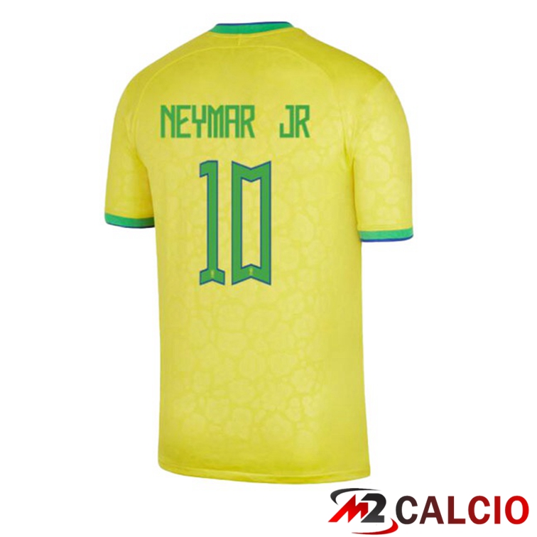 Maglie Calcio Personalizzate,Tute Calcio Squadre,Maglia Nazionale Italiana Calcio | Maglie Calcio Brasile (NEYMAR JR 10) Prima Giallo 2022/2023