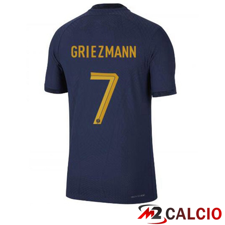Maglie Calcio Personalizzate,Tute Calcio Squadre,Maglia Nazionale Italiana Calcio | Maglie Calcio Francia (GRIEZMANN 7) Prima Blu Royal 2022/2023