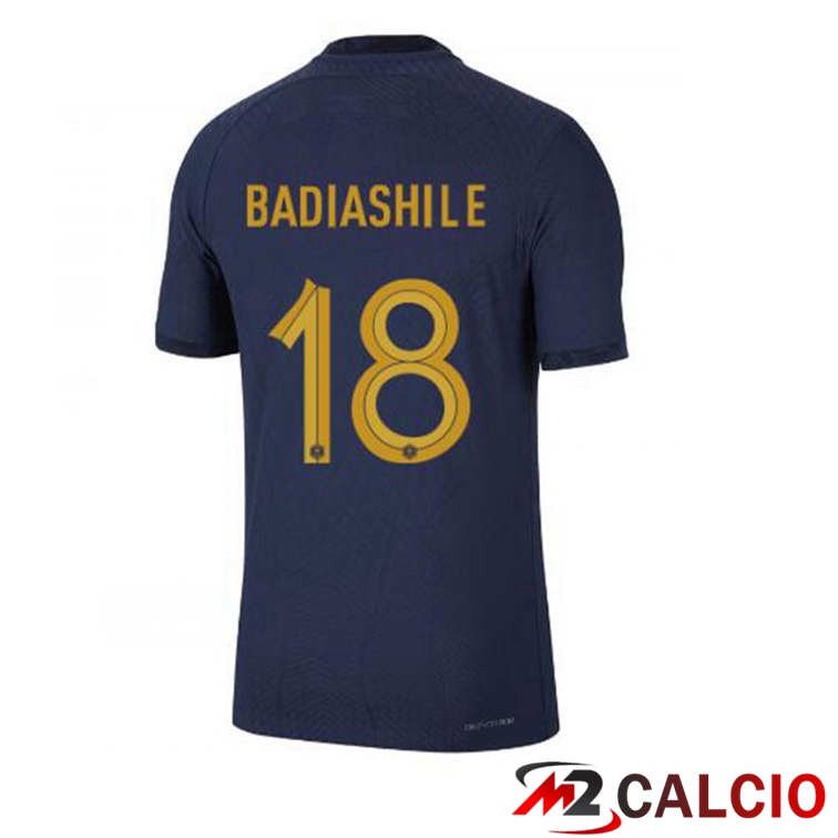 Maglie Calcio Personalizzate,Tute Calcio Squadre,Maglia Nazionale Italiana Calcio | Maglie Calcio Francia (BADIASHILE 18) Prima Blu Royal 2022/2023
