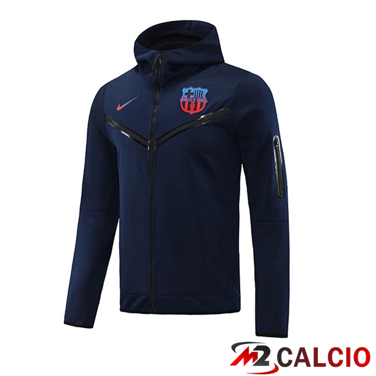Maglie Calcio Personalizzate,Tute Calcio Squadre,Maglia Nazionale Italiana Calcio | Giacca Con Cappuccio FC Barcellona Blu Royal 2022/2023