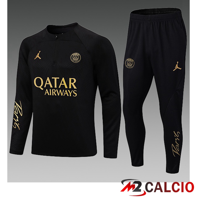 Maglie Calcio Personalizzate,Tute Calcio Squadre,Maglia Nazionale Italiana Calcio | Tuta Calcio Paris PSG Bambino Nero 2022/2023
