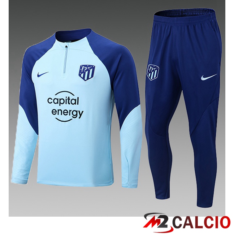 Maglie Calcio Personalizzate,Tute Calcio Squadre,Maglia Nazionale Italiana Calcio | Tuta Calcio Atletico Madrid Bambino Blu 2022/2023