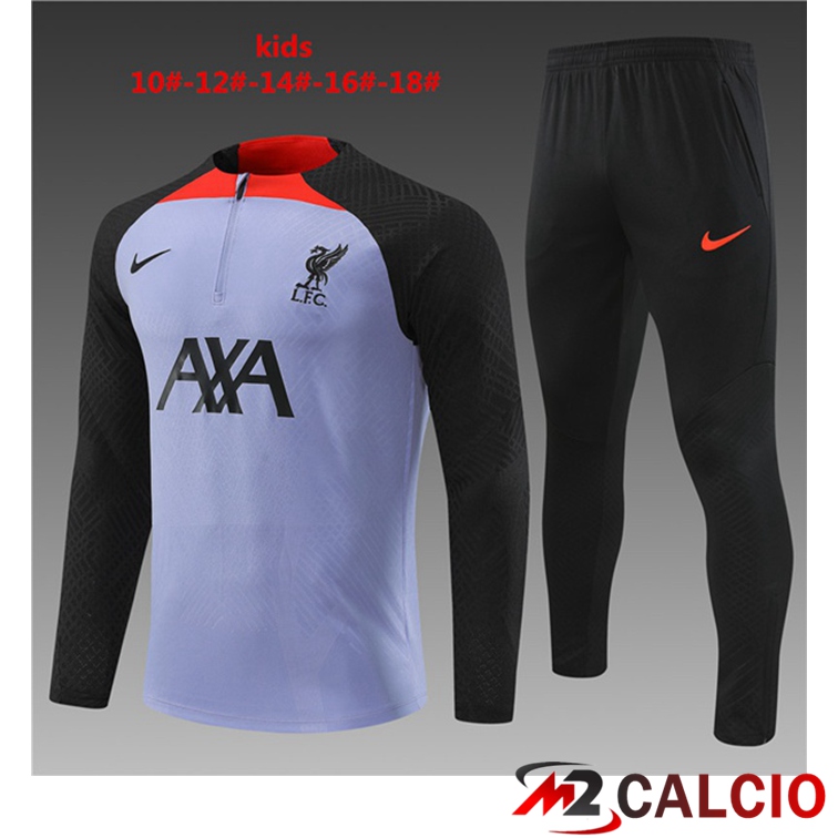 Maglie Calcio Personalizzate,Tute Calcio Squadre,Maglia Nazionale Italiana Calcio | Tuta Calcio FC Liverpool Bambino Porpora 2022/2023