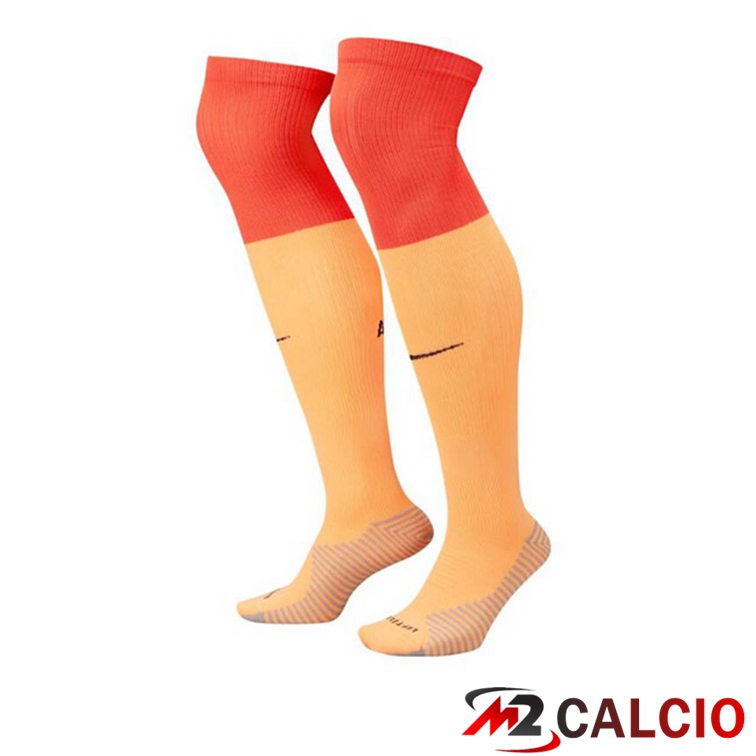 Maglie Calcio Personalizzate,Tute Calcio Squadre,Maglia Nazionale Italiana Calcio | Calzini Calcio Atletico Madrid Terza Arancione 2022/2023