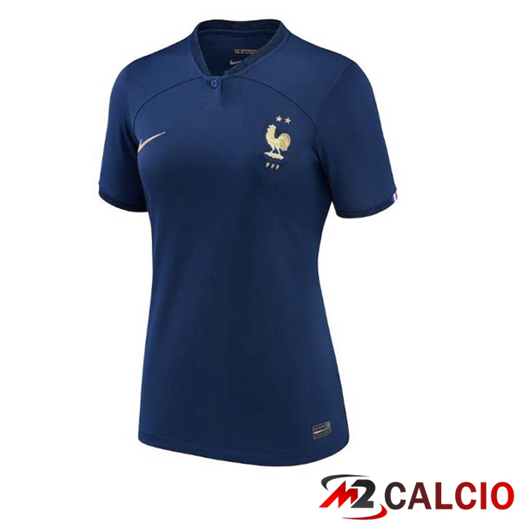 Maglie Calcio Personalizzate,Tute Calcio Squadre,Maglia Nazionale Italiana Calcio | Maglie Calcio Francia Donna Prima Blu Royal Coppa Del Mondo 2022