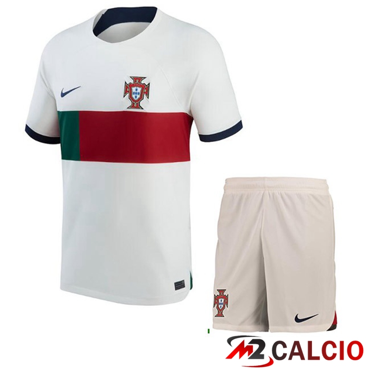 Maglie Calcio Personalizzate,Tute Calcio Squadre,Maglia Nazionale Italiana Calcio | Maglie Calcio Portogallo Bambino Seconda Bianco Rosso Coppa Del Mondo 2022