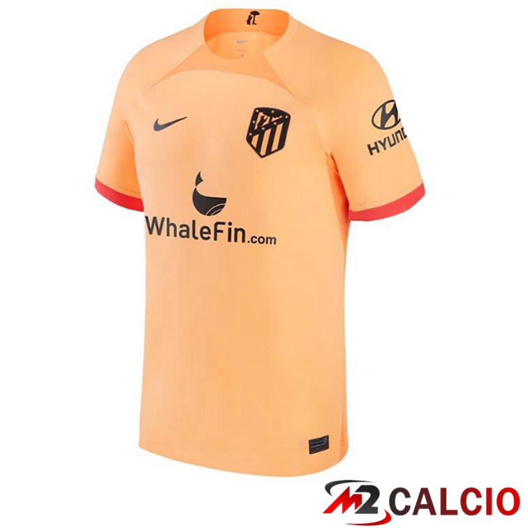 Maglie Calcio Personalizzate,Tute Calcio Squadre,Maglia Nazionale Italiana Calcio | Maglie Calcio Atletico Madrid Terza Arancione 2022/2023