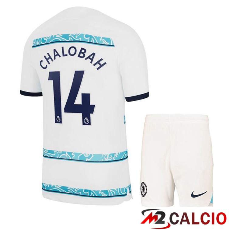 Maglie Calcio Personalizzate,Tute Calcio Squadre,Maglia Nazionale Italiana Calcio | Maglie Calcio FC Chelsea (CHALOBAH 14) Bambino Seconda Bianco 2022/2023