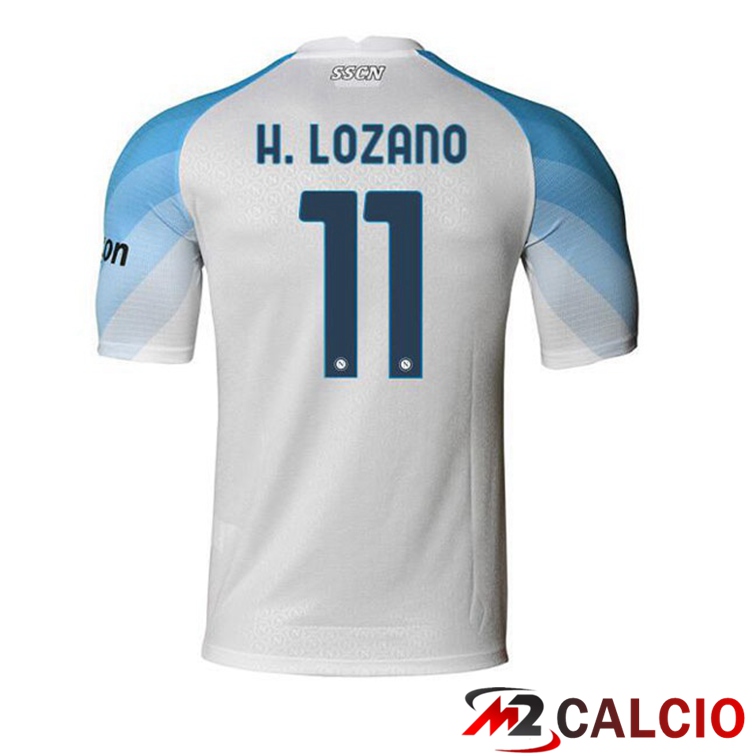 Maglie Calcio Personalizzate,Tute Calcio Squadre,Maglia Nazionale Italiana Calcio | Maglie Calcio SSC Napoli (H. Lozano 11) Prima Bianco 2022/2023