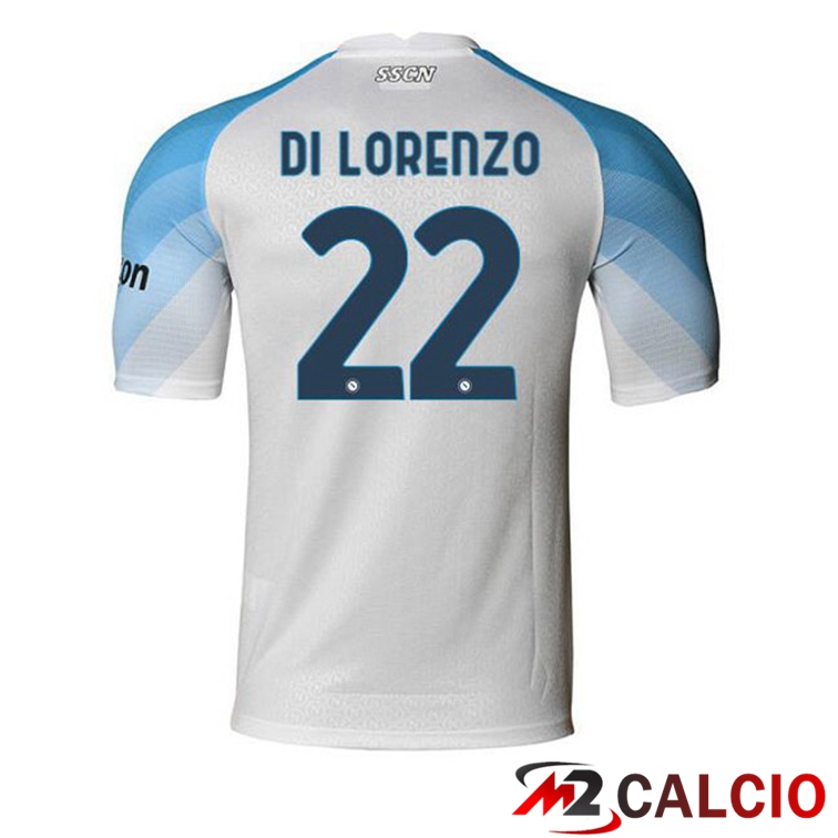Maglie Calcio Personalizzate,Tute Calcio Squadre,Maglia Nazionale Italiana Calcio | Maglie Calcio SSC Napoli (Di Lorenzo 22) Prima Bianco 2022/2023