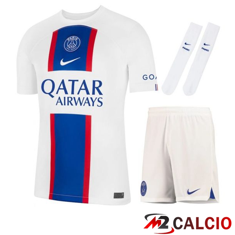 Maglie Calcio Personalizzate,Tute Calcio Squadre,Maglia Nazionale Italiana Calcio | Insieme Maglie Calcio PSG Terza (Pantaloncini + Calzini) 2022/2023