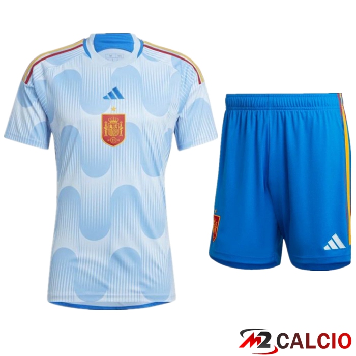 Maglie Calcio Personalizzate,Tute Calcio Squadre,Maglia Nazionale Italiana Calcio | Insieme Maglie Calcio Spagna Seconda + Pantaloncini Coppa Del Mondo 2022