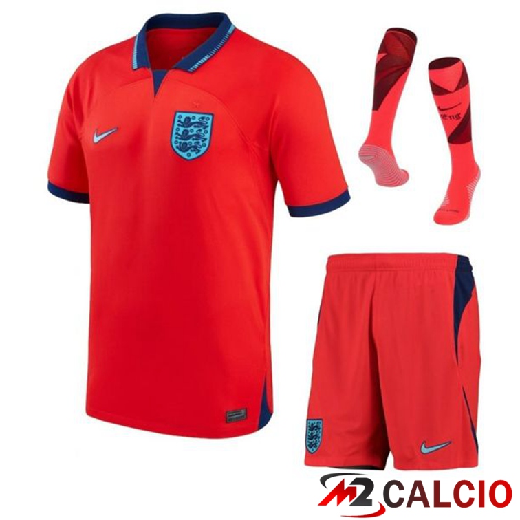 Maglie Calcio Personalizzate,Tute Calcio Squadre,Maglia Nazionale Italiana Calcio | Insieme Maglie Calcio Inghilterra Seconda (Pantaloncini + Calzini) Coppa Del Mondo 2022