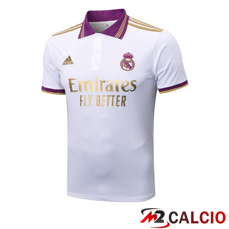 Maglie Calcio Personalizzate,Tute Calcio Squadre,Maglia Nazionale Italiana Calcio | Maglia Polo Real Madrid Bianco 2022/2023
