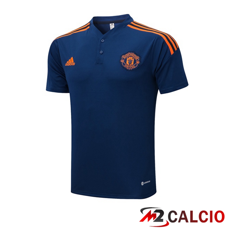 Maglie Calcio Personalizzate,Tute Calcio Squadre,Maglia Nazionale Italiana Calcio | Maglia Polo Manchester United Blu Reale 2022/2023