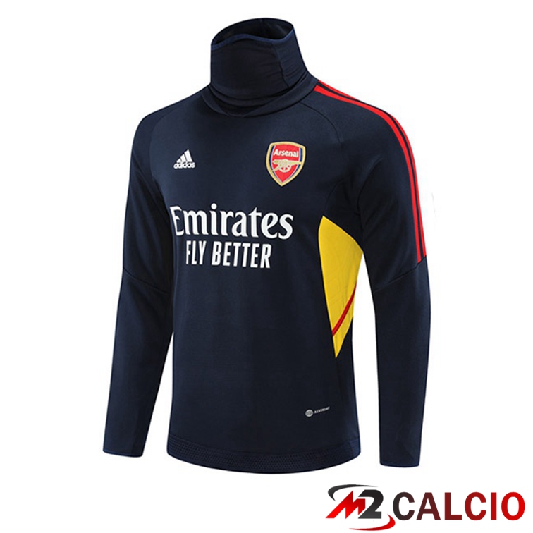 Maglie Calcio Personalizzate,Tute Calcio Squadre,Maglia Nazionale Italiana Calcio | Felpa Allenamento Arsenal Collo alto Blu Reale 2022/2023