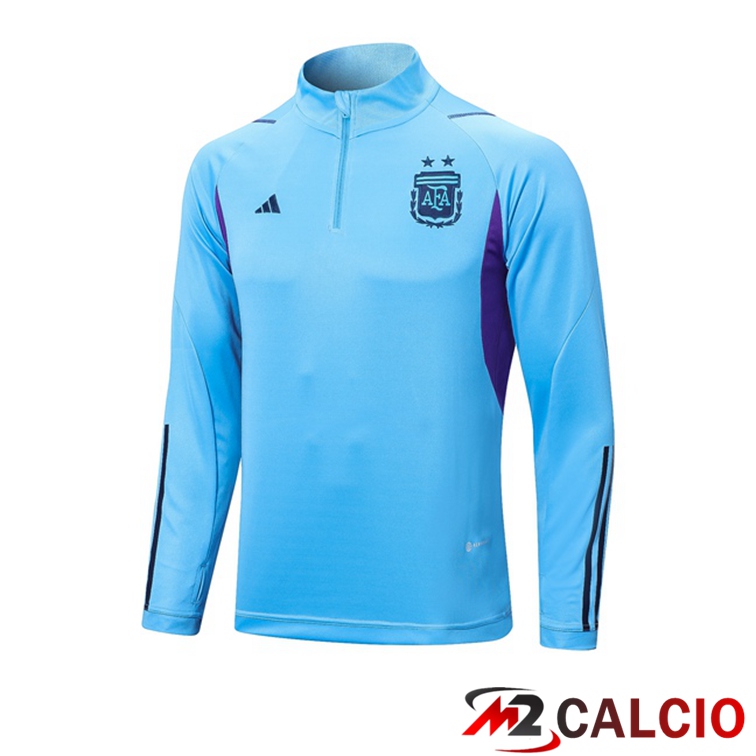 Maglie Calcio Personalizzate,Tute Calcio Squadre,Maglia Nazionale Italiana Calcio | Felpa Allenamento Argentina Blu 2022/2023