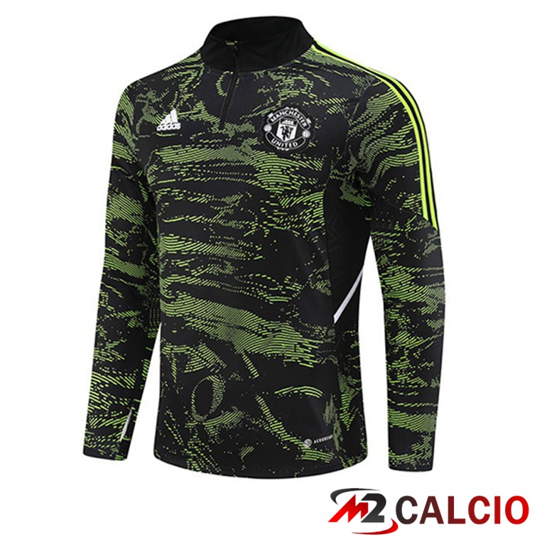 Maglie Calcio Personalizzate,Tute Calcio Squadre,Maglia Nazionale Italiana Calcio | Felpa Allenamento Manchester United Verde 2022/2023