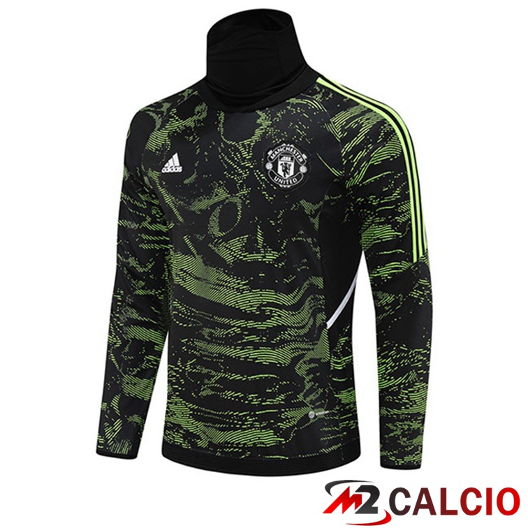 Maglie Calcio Personalizzate,Tute Calcio Squadre,Maglia Nazionale Italiana Calcio | Felpa Allenamento Manchester United Collo alto Verde 2022/2023