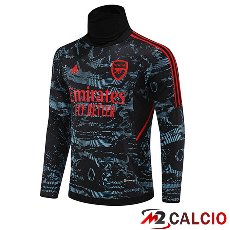 Maglie Calcio Personalizzate,Tute Calcio Squadre,Maglia Nazionale Italiana Calcio | Felpa Allenamento Arsenal Collo alto Blu Rosso 2022/2023