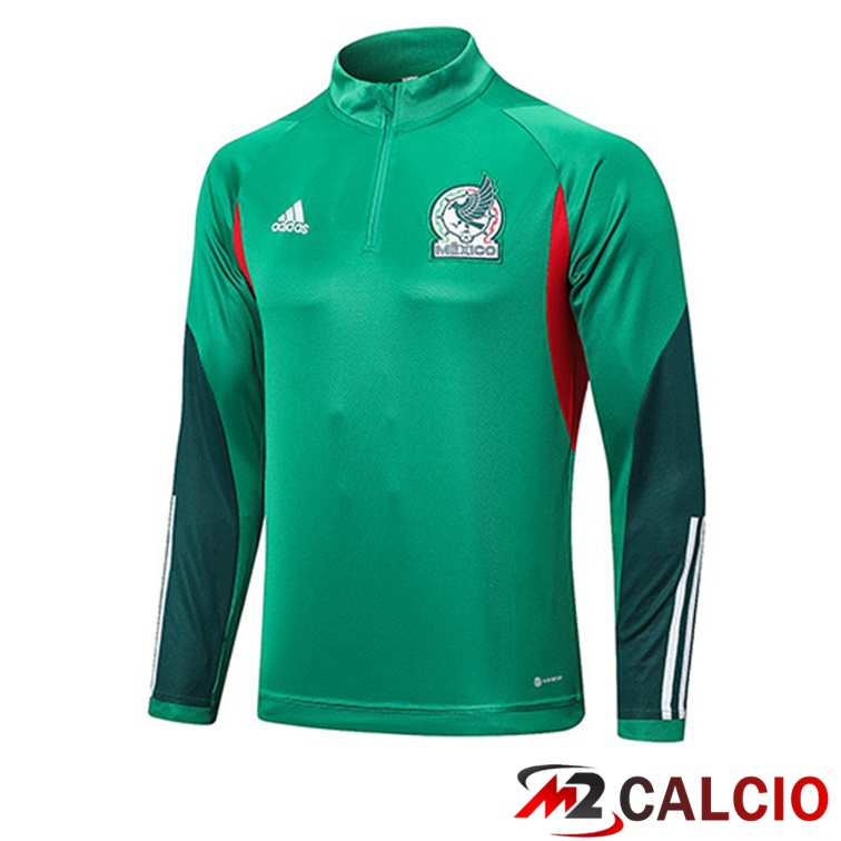 Maglie Calcio Personalizzate,Tute Calcio Squadre,Maglia Nazionale Italiana Calcio | Felpa Allenamento Messico Verde 2022/2023