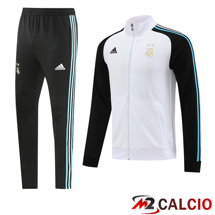 Maglie Calcio Personalizzate,Tute Calcio Squadre,Maglia Nazionale Italiana Calcio | Insieme Tuta Calcio - Giacca Argentina Bianco 2022/2023