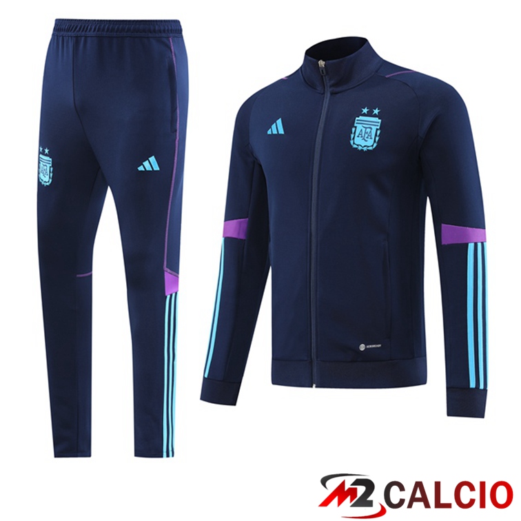 Maglie Calcio Personalizzate,Tute Calcio Squadre,Maglia Nazionale Italiana Calcio | Insieme Tuta Calcio - Giacca Argentina Blu Reale 2022/2023